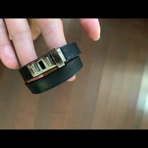 Hermes mini dog double tour leather wrap bracelet